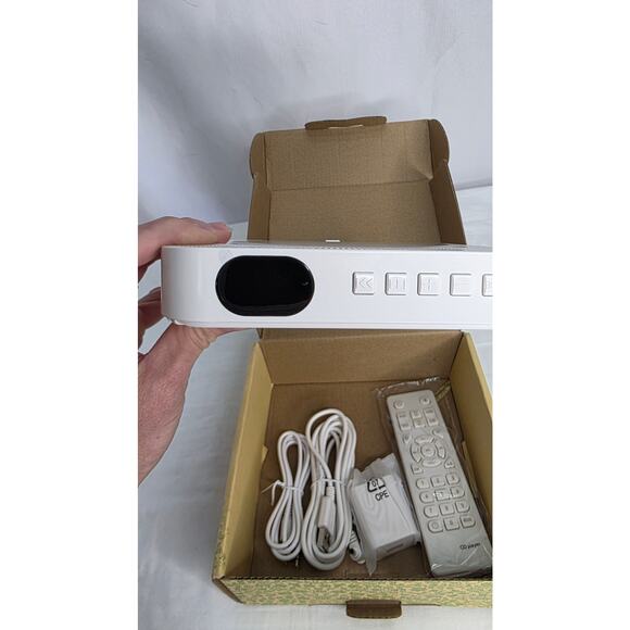 White Desktop Portable Bluetooth CD Player HiFi Sound Speakers Remote Control - Picture 5 of 14